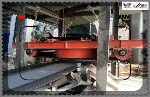 電磁自卸除鐵器，福建電磁自卸油冷除鐵器定做_福建電磁自卸油冷除鐵器定做廠家配件_型號(hào)及工作視頻  
